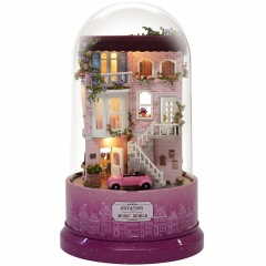 CUTEBEE DollHouse Miniature with Furniture, DIY Wooden Doll House Miniaturas Kits 1:24 Scale, Great Gift Idea Named Kitten Diary
