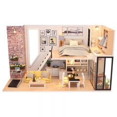 Cutebee Diy Dollhouse Miniature Kit with Furniture, Wooden Mini Miniature Dollhouse kits, Casa Miniatura Dolls House Plus Dust Proof Music Movement